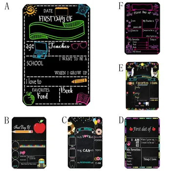 

First day of Blackboard Style Birthday Celebration Easy Clean Decoration Logo Black Board Office School Supplies #ES