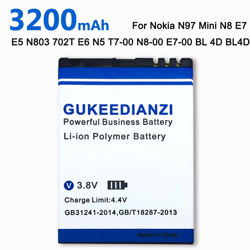GUKEEDIANZI BL 4D BL4D литий ионная сменная батарея для телефона для Nokia N97 mini,N8 N8 00 ,E5 00 E5 E7 E7 00 T7 T7 00 E7 803 N803 702T|Аккумуляторы для мобильных телефонов| | АлиЭкспресс