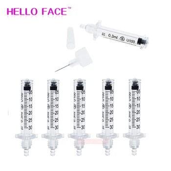 

0.3ml Disposable Sterile Ampoule Head for Hyaluronic Acid Pen Beauty Syringe Needles High Pressure Hyaluronic Density Atomizer