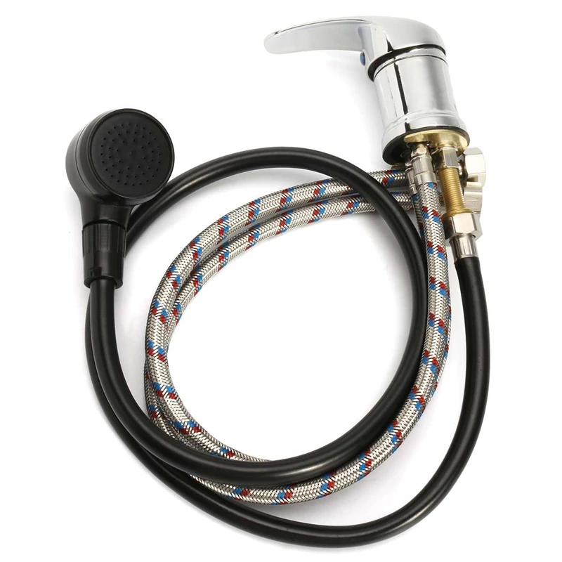 

EASY-1Set Shampoo Bed Chair Faucet + Shower Head with Hose Salon Bath Bowl Sink Faucet Stainless Steel Basin Faucet