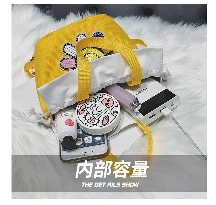 CHILDREN'S Bag New Style Listed Small Clear Canvas KID'S Messenger Bag
