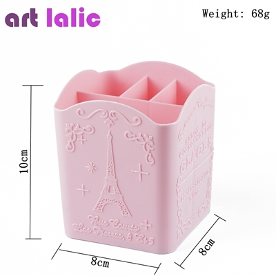 Nail Art Storage Box 3/4 Rooms Container Case Organizer  Polish  Pink Makeup Brushes Display Showing Shelf