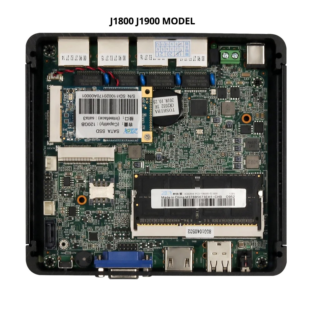 Beste Xcy Intel Celeron J1800 J1900 N2806 Firewall Zachte Router Mini Pc Intel Gigabit Ethernet Nic 4xRJ45 Wifi Usb Hdmi Vga sim Pfsense