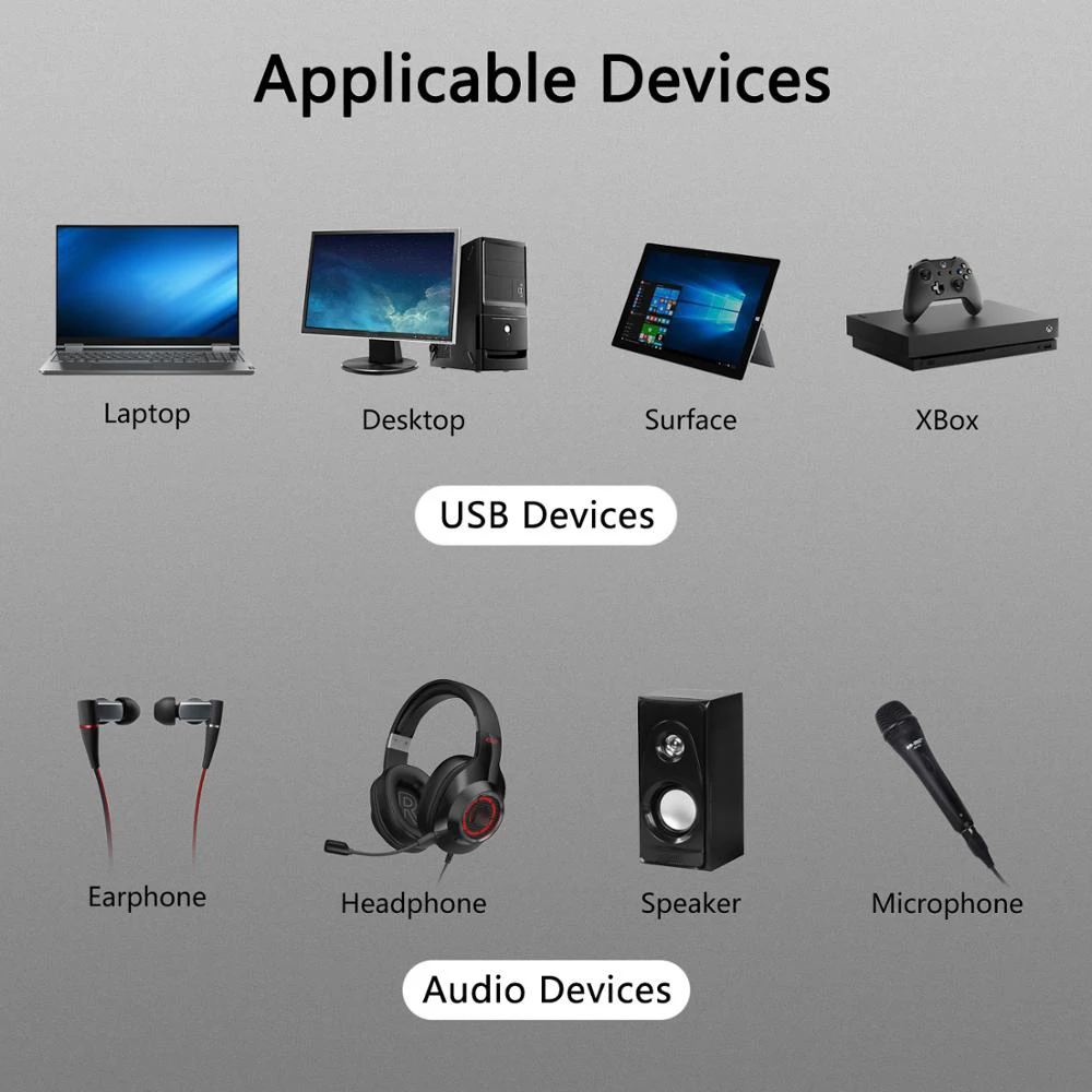 Kebidumei низкая цена новейшая звуковая карта USB 2 0 к 3D микрофону динамик Аудио