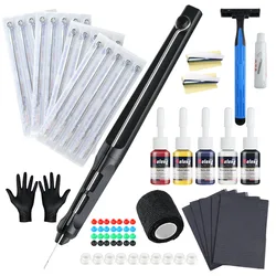 Hand Poke Stick Tattoo Kit DIY Tattoo Machine  Hand Poke Pen Tattoo Needles 3RS/5RS/3RL/5RL High Quality Tattoo Accessories