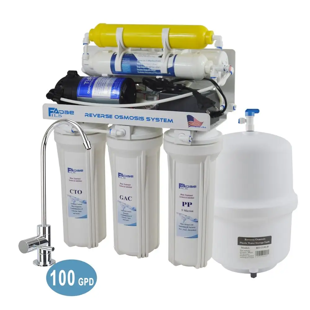 Top Tier 6-Stage Under Sink Remineralization Reverse Osmosis Drinking Water Filter System 100GPD Mineral RO Water purifier