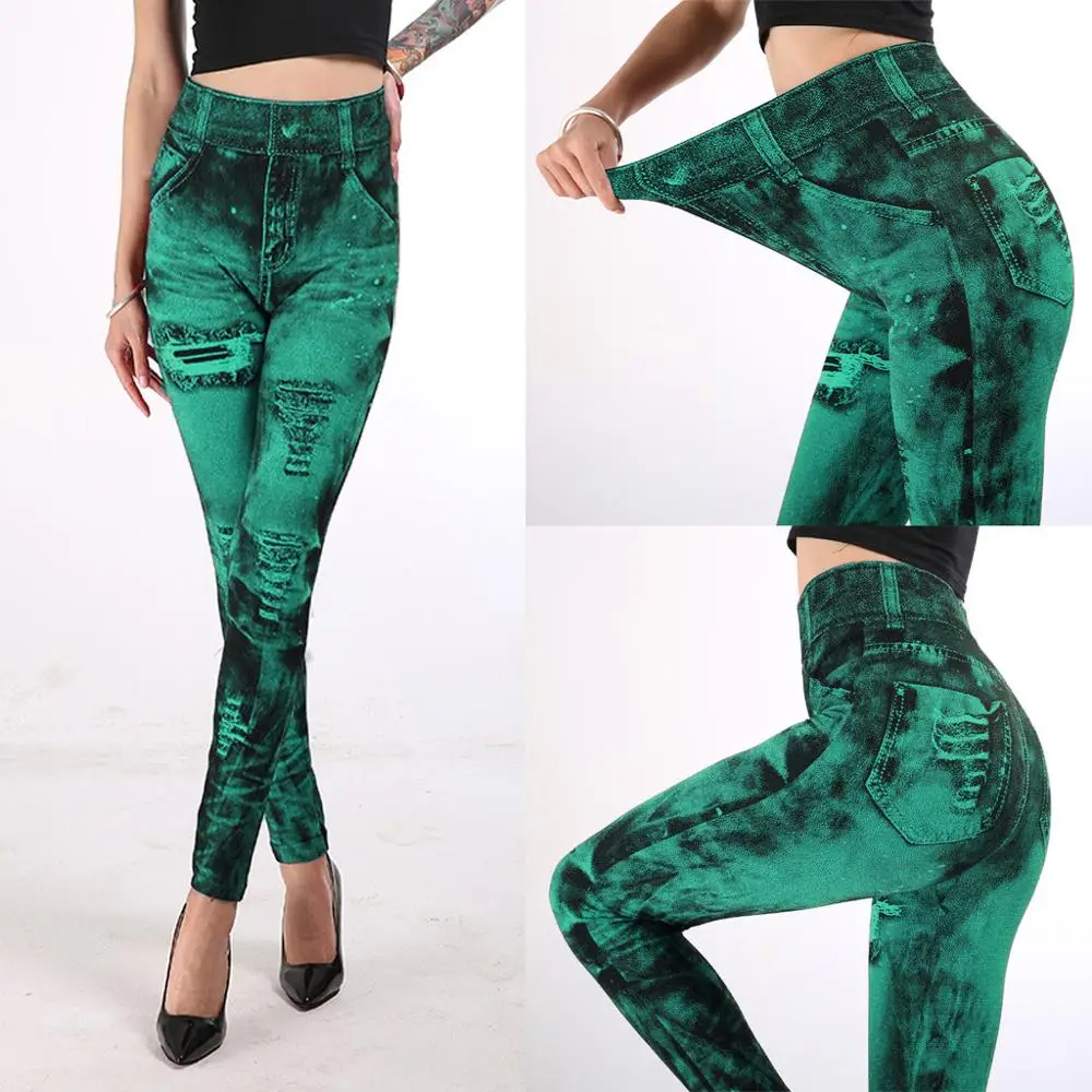 

eans Bottom Pants Coloured Hip-up Super Bomb Slim Nine-minute Pants Tight Elasticity Pants Pantalones Mujer mujer cintura PF3M