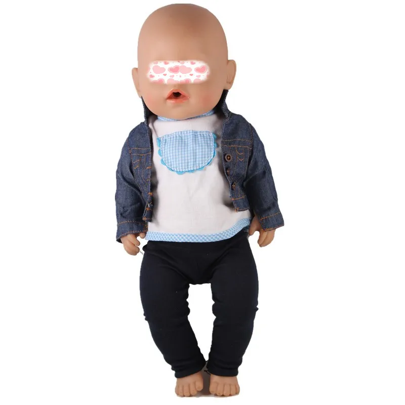 3 pcs outfit Комбинезон/платье/одежда для отдыха, комплекты одежды для 17 дюймов, детские куклы, аксессуары для 43 см, кукла для новорожденных, подарки на день детей - Цвет: 3 pcs outfit