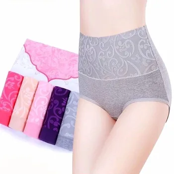 

Women High Waist Cotton Panties Sexy Women Underwear Soft Comfortable Cotton Briefs High Quality Panties Plus Size L-XXXL