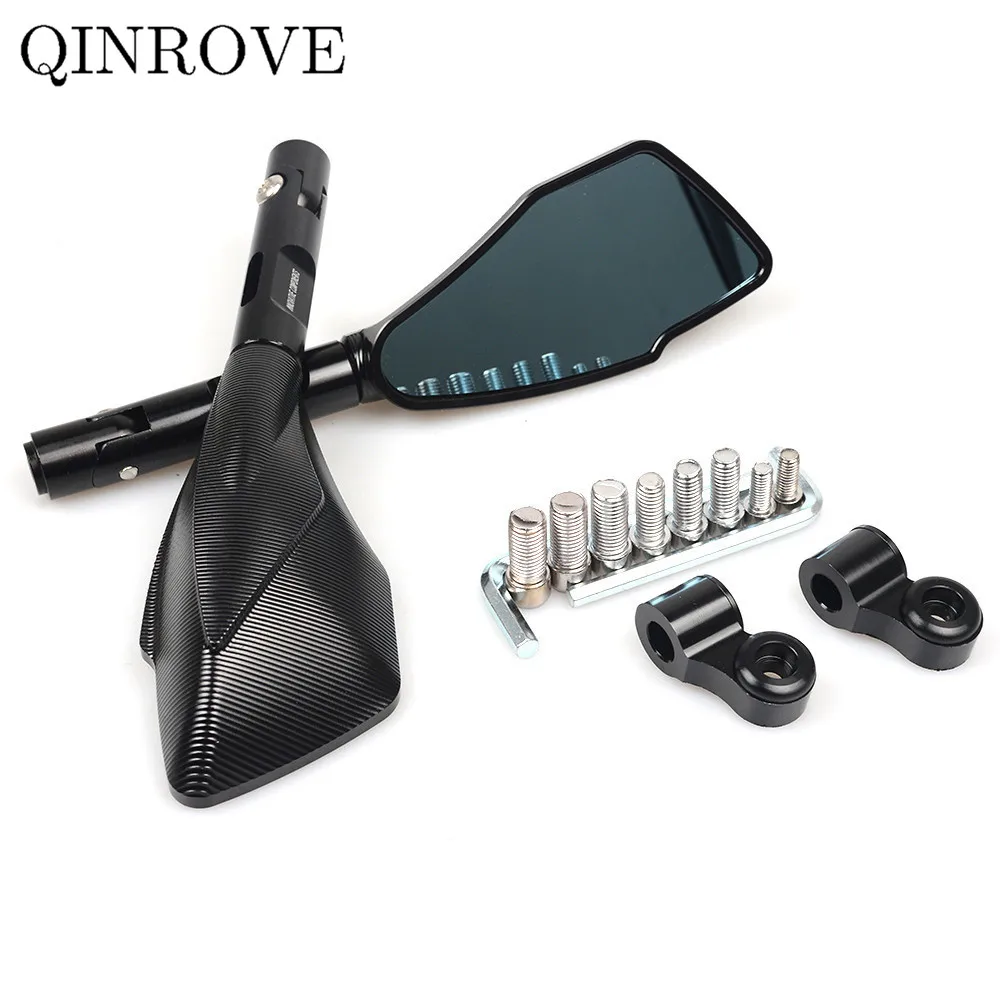Motorcycle CNC Aluminum Rear View Mirror Blue Glass Side Mirror For BMW