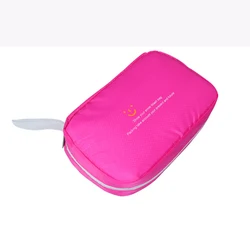 Waterproof Hanging Toiletry Organizer with Shower Hook for Cosmetics and Travel Essentials (Rose - red)
