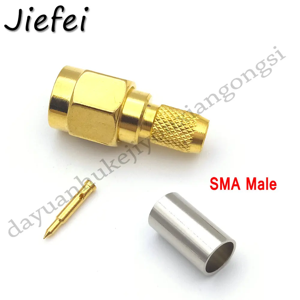 RG58 SMA Male 5/10 шт. РЧ разъем SMA штекер/RP-SMA штекер обжимной(RG58 LMR195 RG142 RG400 RG223) или(RG174 RG316 LMR100) кабель - Цвет: RG58 SMA Male
