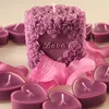 Flower Pillar Candle Mold Rose Heart Silicone Mold Soap Making Candle Making Handmade Wedding Gift Soap Mould Decoration Tool 1