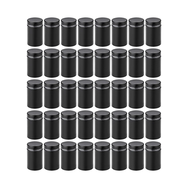 스테인레스 스틸 광고 고정 나사 블랙 직경 12mm 아크릴 액자 유리 사인 스탠드 오프 네일 벽 마운트 팩 40