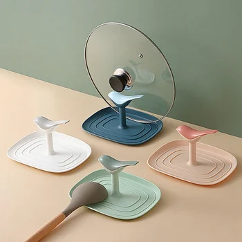 

Little Bird Shape Storage Rack Spoon Pot Lid Shelf Cooking Storage Kitchen Decor Tool Stand Holder