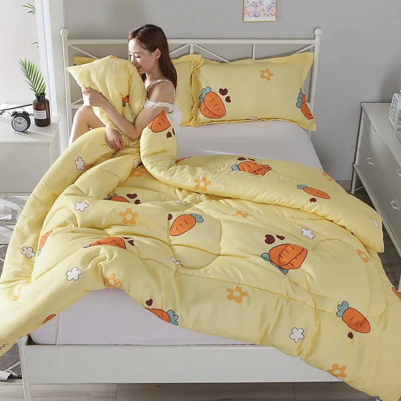 

CF2 Luxury Quilt King Queen Twin Full Size 100% Silk Quilt Spring Autumn Comforters High Quality Winter Thickening Warm Quilt