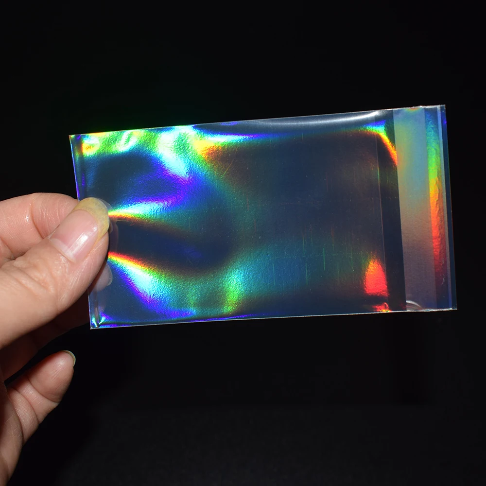 200pcs 57x87mm Rainbow Foil Transparent Laser Clear Sleeves Korea Idol Photo Holographic Protector Trading Cards Shield Cover | Спорт и