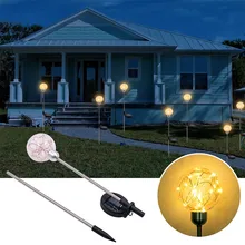 Outdoor Led Solar Power Ball Light Garden Path Yard Light Outdoor Led Lawn Light Warm White Courtyard Lawn Road Ground Light