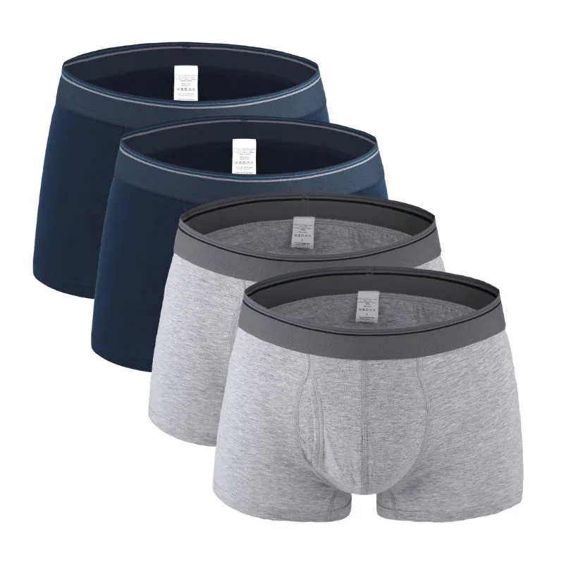 New Quality Men's Boxer Shorts Cotton Brand Fashion Sexy Man Underwear Male Underpant Large Size Fat Panties 4Pcs/Lot L-6XL - Цвет: T9