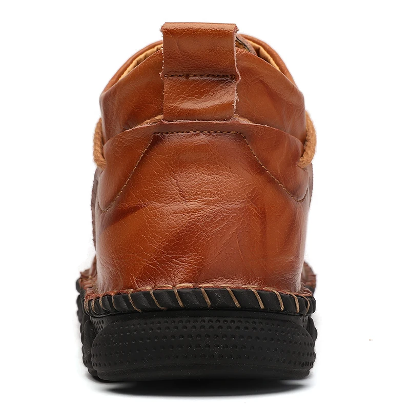 Новые зимние мужские ботинки кожаные высокие мужские Ботильоны удобная мягкая обувь легкие зимние кроссовки больших размеров 38-48
