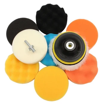 

11pcs Professional Polishing Sponge Pad Set 100mm Polisher Buffer Kit Household Cleaning Sponge Pads