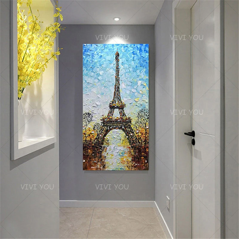 

Картина для дома, Эйфелева башня, масляная краска, картина без рамы, 100%