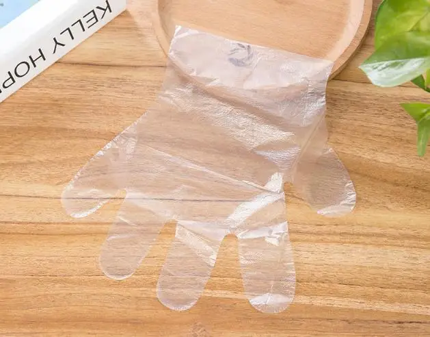 100pcs Plastic Disposable Gloves Transparent Eco-friendly Gloves for Kitchen Catering Hygiene Restaurant BBQ Fruit Supplies