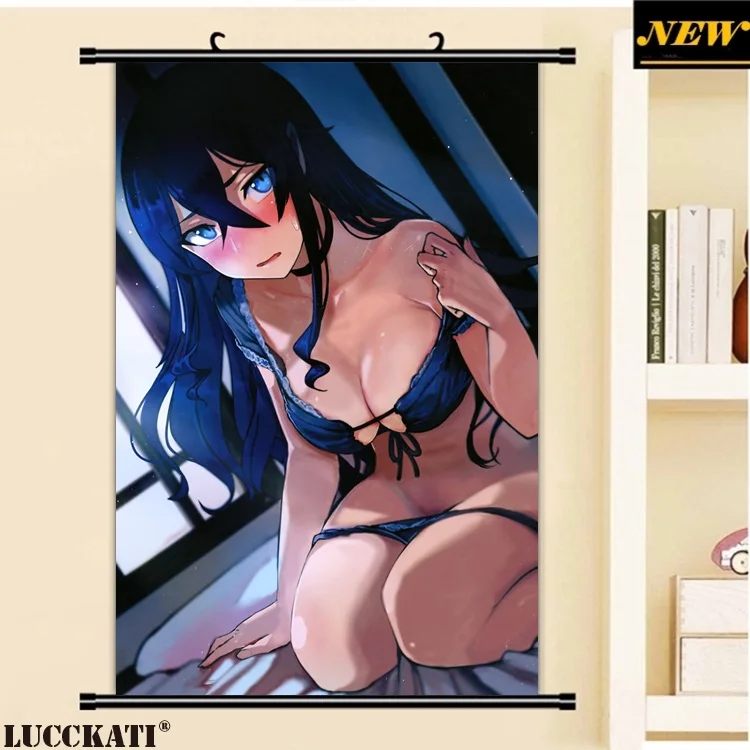 40X60 см Dengeki Moeoh бикини купальник бюстгальтер попка сексуальный лоли каплей мультфильм аниме Настенная картина плакат прокрутки холст живопись - Цвет: E