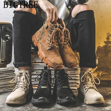 Ботинки в байкерском стиле; ботильоны; Мужская зимняя обувь; мужские зимние ботинки; calzado hombre botas masculina heren schoenen bot erkek