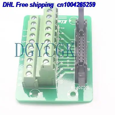 DHL 20pcs IDC 20pin port plug adapter connector header Terminal Breakout PCB Board 2 row connector 22-ct