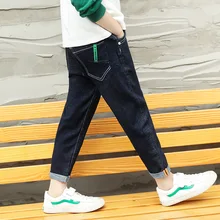 ; сезон весна-осень; стиль больших размеров для мальчиков Комплекты для мальчиков Ковбой Slim Fit наконечник на гусеничном ходу для детей 5-16 лет студентов Брюки Модный комплект одежды