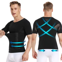 Mne рубашка для коррекции фигуры Нижнее белье Талия тренажер майка неопрен тонкий формирователь тела Мужской тренировки сжимающий корсет утягивающий Топ