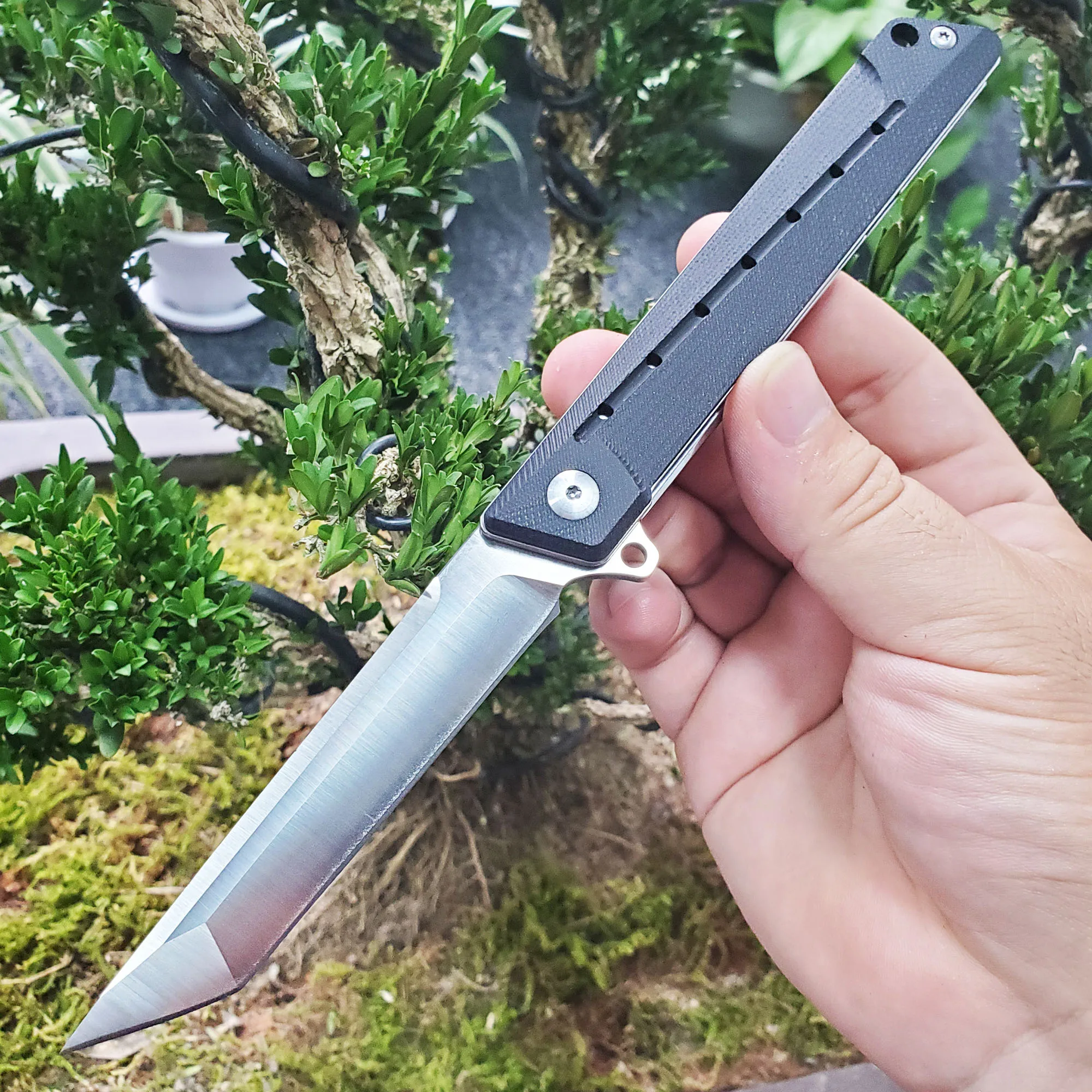 Складной тактический нож с шариковым подшипником JSSQ D2 Blade G10 карманный для