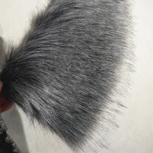 180 см* 10 см Серебряный Лисий длинный ворс 7 см утолщенный мягкий искусственный Лисий плюш искусственный мех Ткань Сделай Сам обувь пальто воротник жилет Подушка игрушка