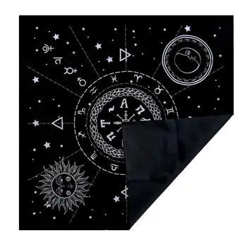 

50*50CM Tarot Special Tablecloth 12 Constellations Astrology Tarot Divination Card Tablecloth For Magicians Daily Households