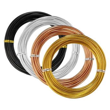 

4 Rolls Multi-Colored Aluminum Craft Wire Flexible Metal Wire for Jewelry Making and Various Crafts 2mm