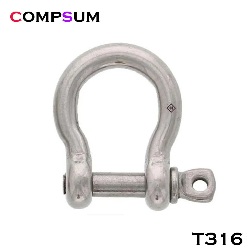 

T316 Paracord Bracelet Steel Buckle Stainless Steel Screw Pin Bow Shackle Steel Buckle