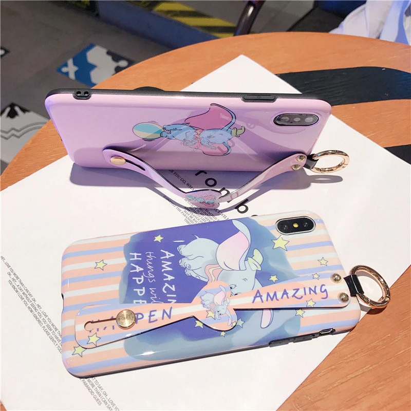 Мультяшный чехол для телефона Dumbo для iPhone 11 Pro Max XR XS Max X милый силиконовый ремешок для пары чехол для iPhone 7 8 6 6S Plus Coque