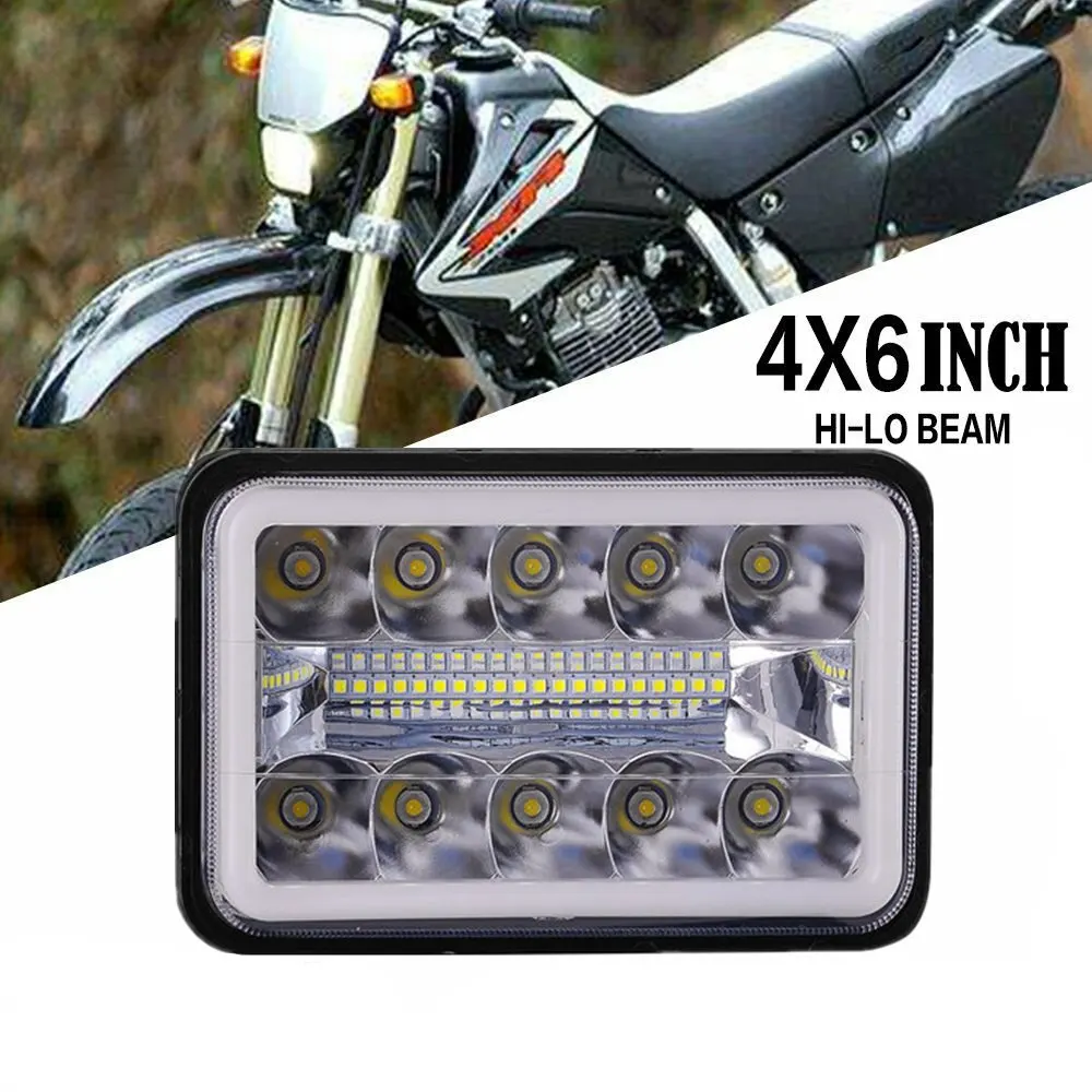 Фара светодиодная с ДХО для Honda XR650 XR250 XR400 Suzuki DRZ черная 4x6 дюймов 1 шт. | Автомобили и