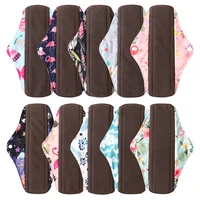 4 pcs Washable Sanitary Towel cloth menstrual pads reusable sanitary pad absorbent reusable charcoal cloth bamboo menstrual pads 2
