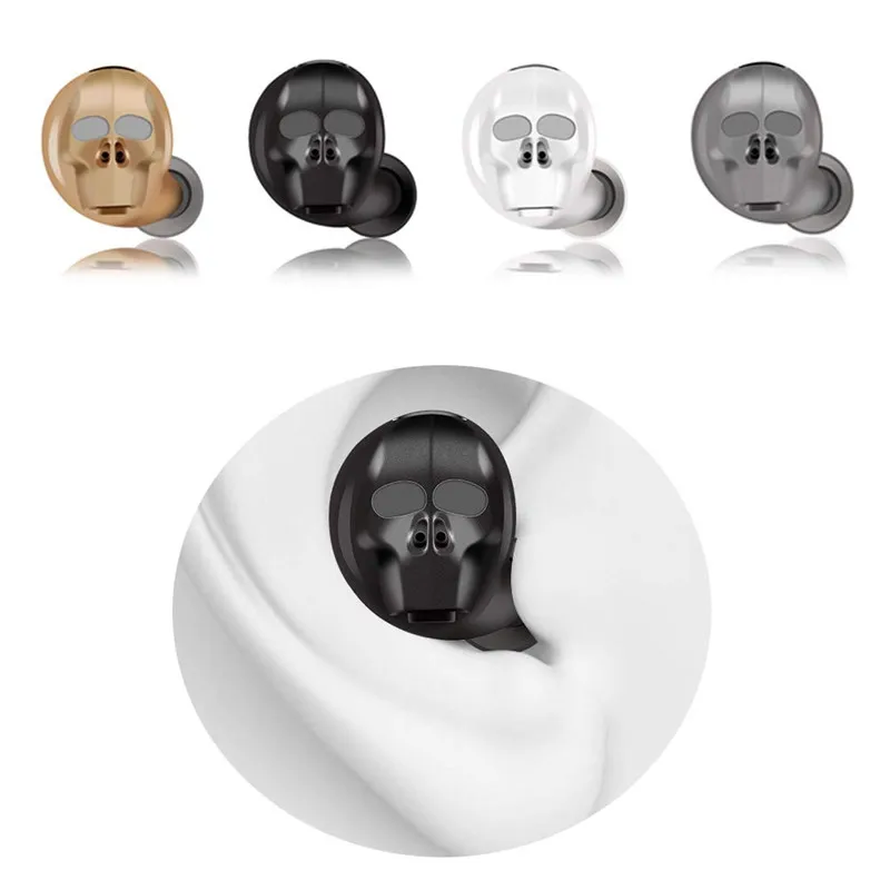 

New Skull Bone Bluetooth Earphone Wireless Headphone With Microphone Noise Cancelling Hi-Fi Wireless Bluetooth Headset