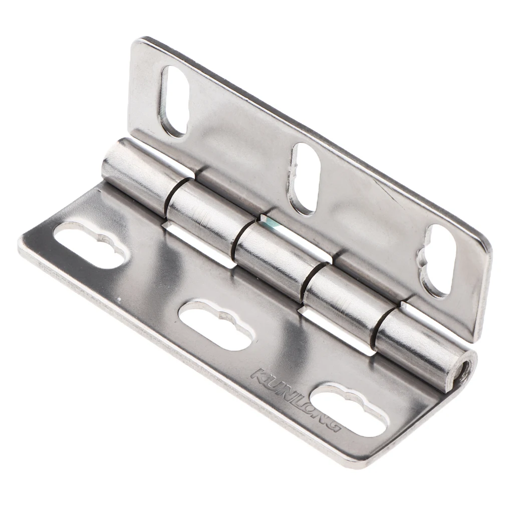 Adjustable 0.2×0.2in Commercial Grade Ball Bearing  Stainless Steel Silver Door Hinge with Brushed 