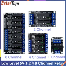 5v 1 2 4 8 canais ssr G3MB-202P módulo de relé estado sólido 240v 2a saída com fusível resistive kit diy para arduino