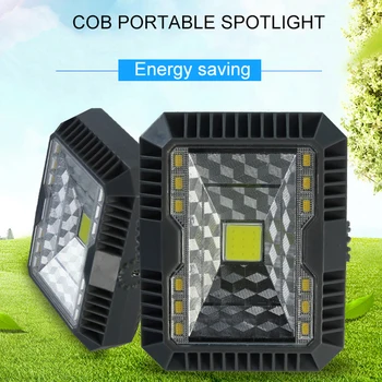 

5W MINI COB + SMD Led Portable Spotlight Solar Led Work Light Outdoor USB Rechargeable LED Lamp For Mountaineering Activities