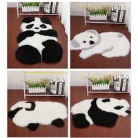 Animal Rug High Quality Long Fluff Panda Koala Sheep Mat Faux Fur Carpet Living Room Bedroom Sofa Cushion Artificial Fluffy Mats 1