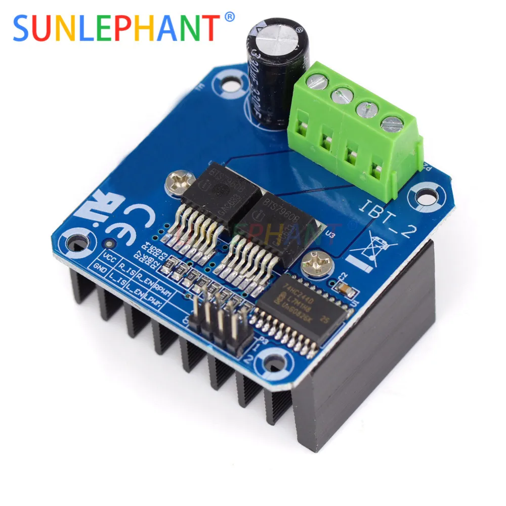 Двойной BTS7960 43A H-bridge модуль драйвера двигателя высокой мощности/diy Диагностика