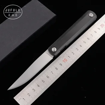 

JUFULE Zebra MS2 9Cr18MoV Blade Steel Handle Tactical Utility Outdoor Camping Survival Pocket Knife EDC Tool Folding Knife