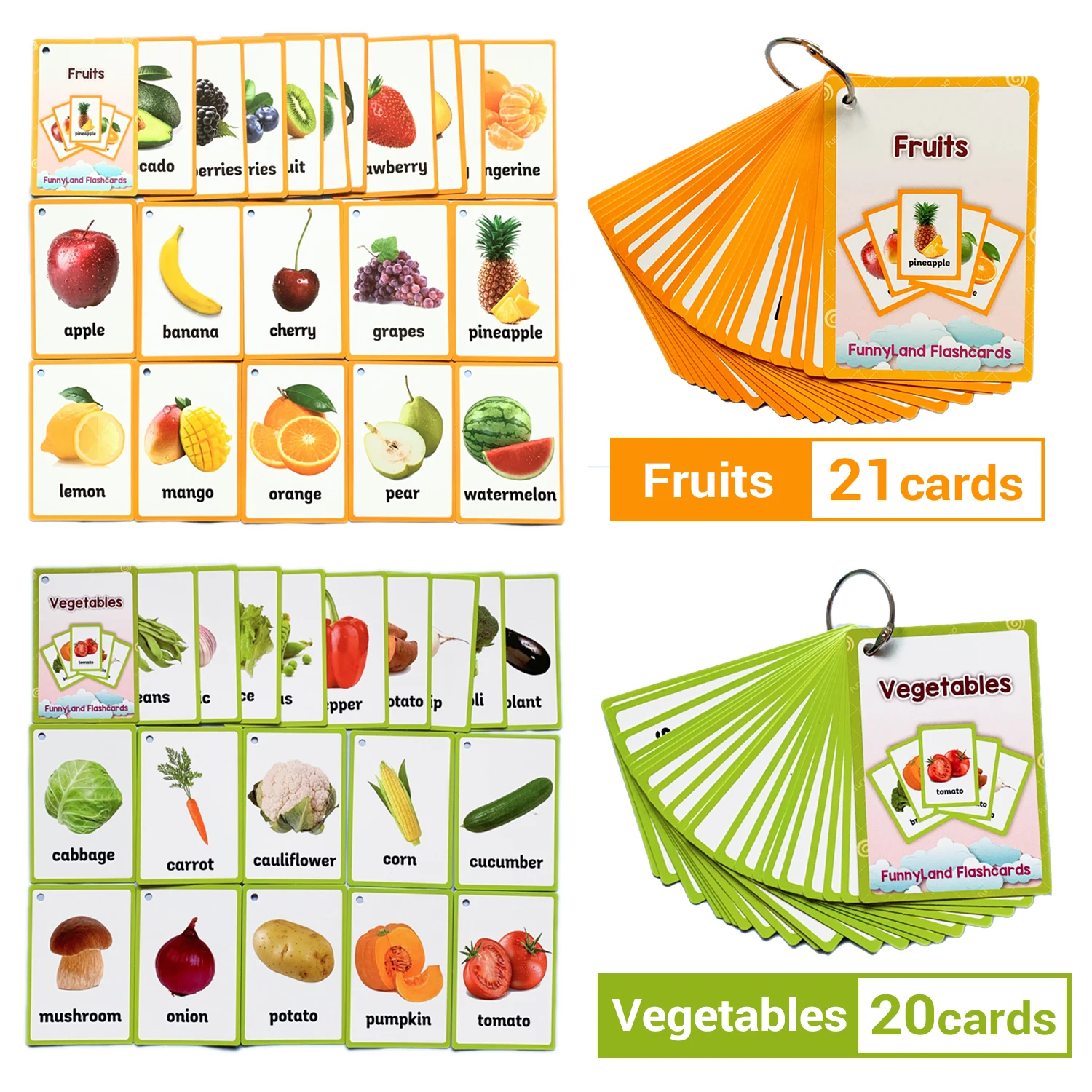 Juego de cartas de bolsillo de aprendizaje de palabras en inglés para niños, juegos educativos Montessori, juegos de mesa para niños, 2 juegos