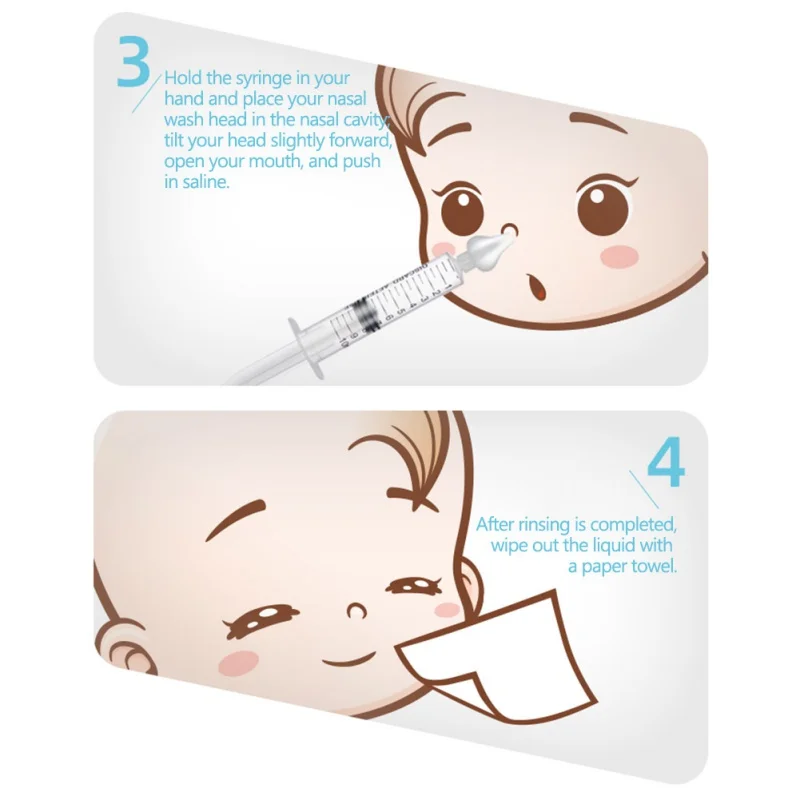 New 2Pcs Needle Tube Nasal Aspirator Baby Care Nasal Aspirator Cleaner 10ML Baby Rhinitis Washer