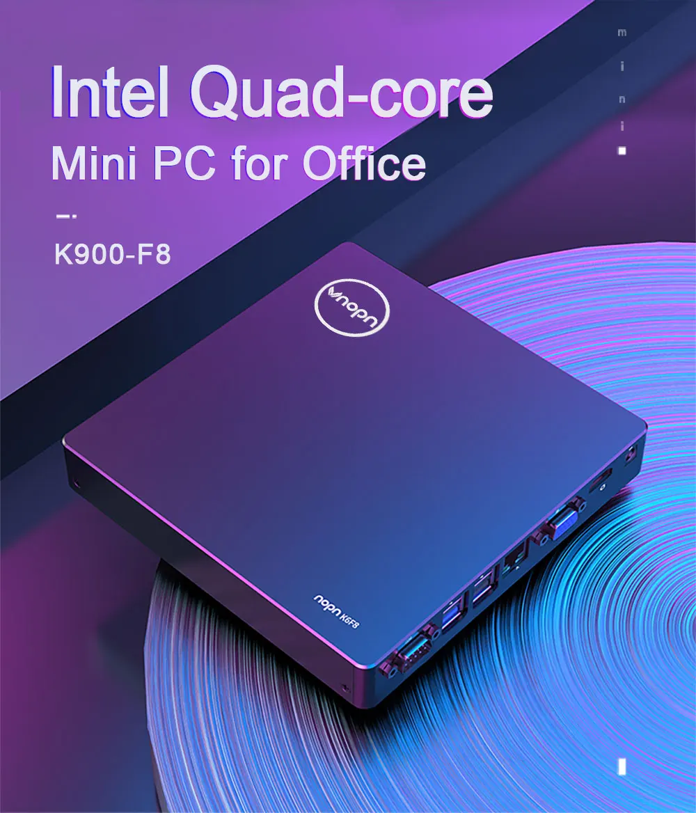 K900-F8L лицензированный Windows 10 Мини ПК безвентиляторный четырехъядерный Intel J3160 WiFi компьютер офисный школьный игровой неттоп VDI промышленный ПК